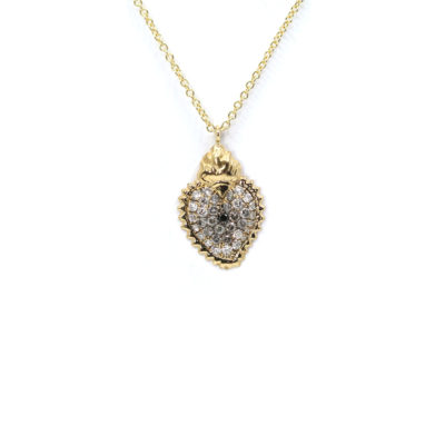 Collier ExVoto diamants gris