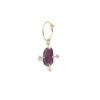 Créole spinelle aubergine et diamants