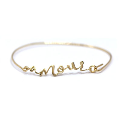 bracelet Amour or jaune