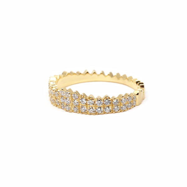 Alliance Lisbeth or jaune et diamants