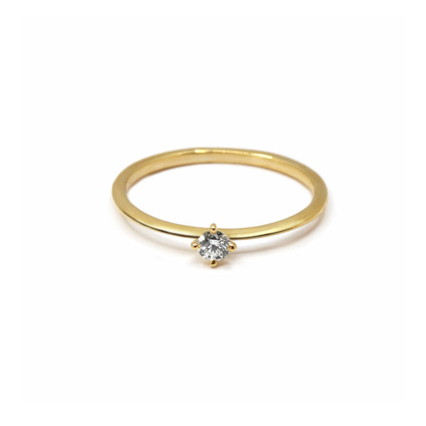 Bague de fiançailles Promesse brillant or jaune