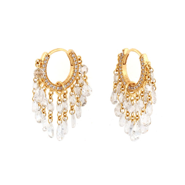 Créoles Shangri-La or jaune et diamants