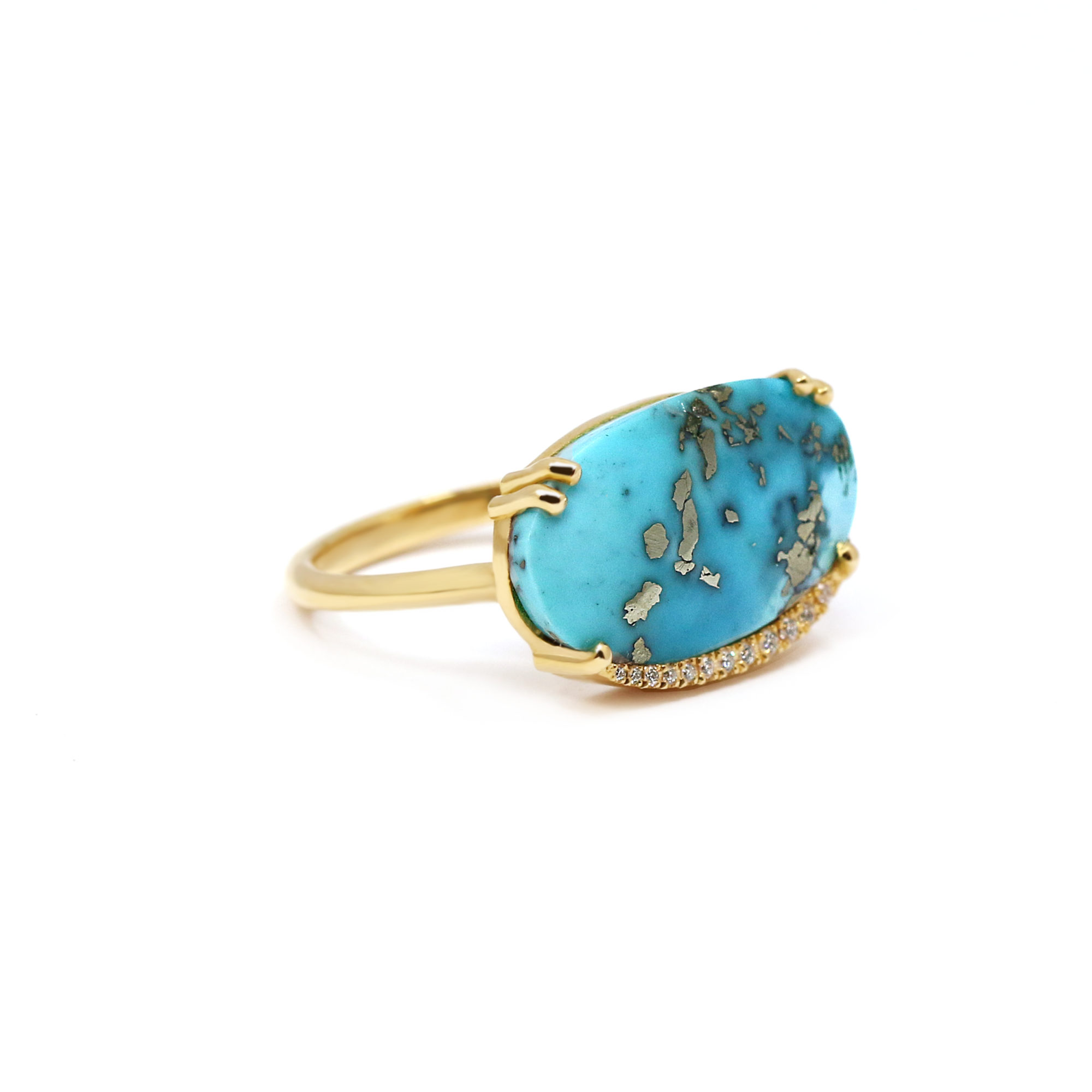 Bague La Voyageuse or jaune turquoise et diamants