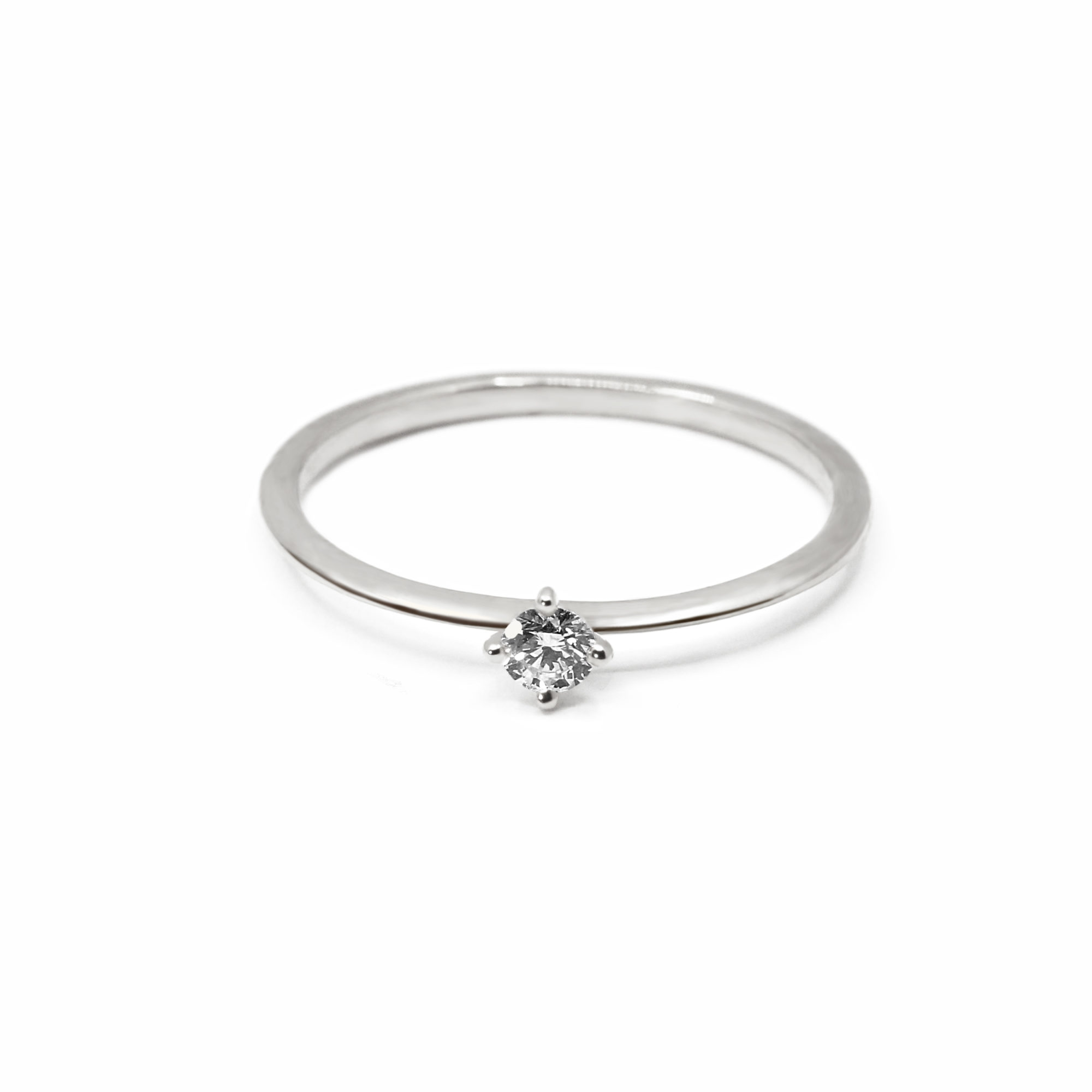 Bague de fiançailles Promesse brillant or blanc