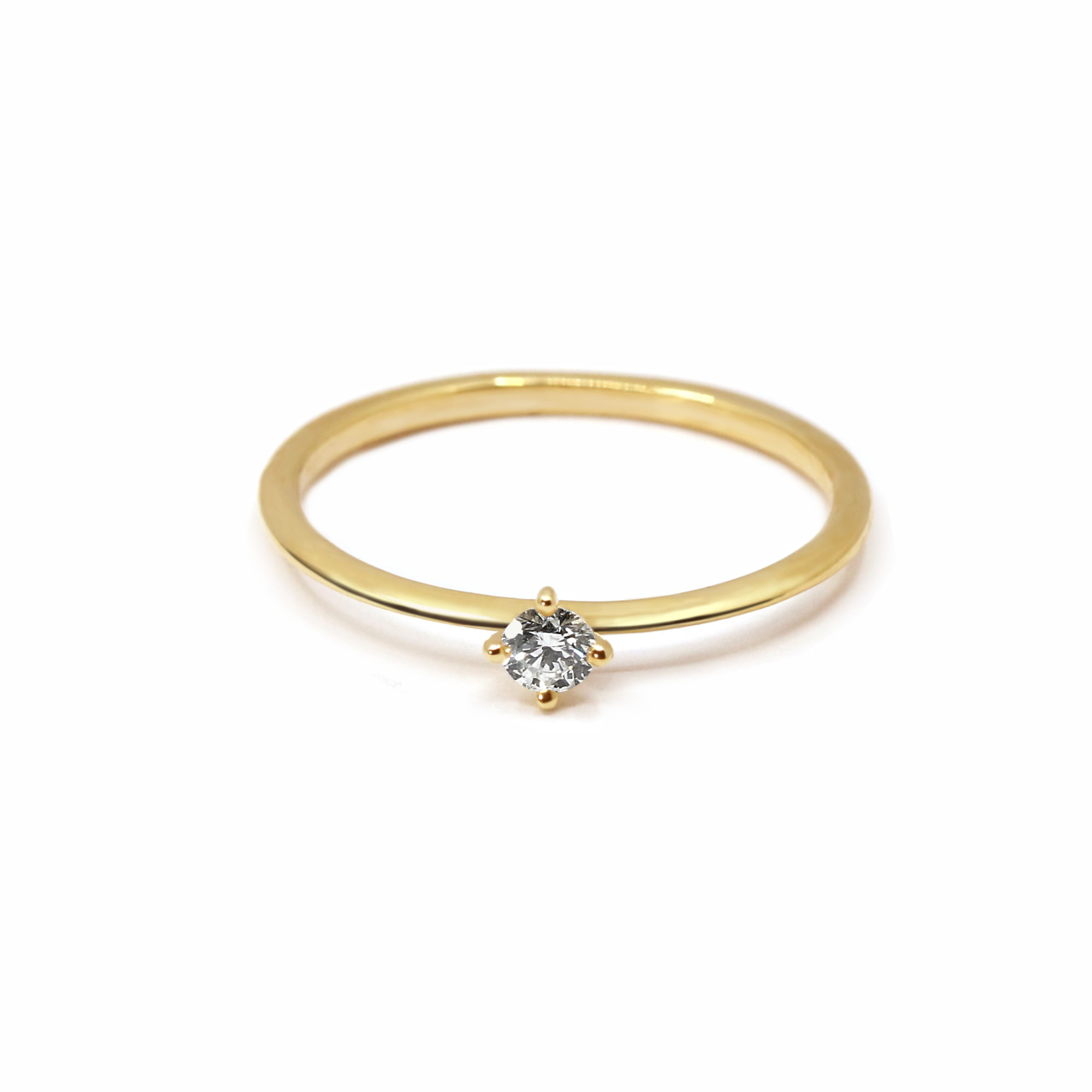 Bague de fiançailles Promesse brillant or jaune