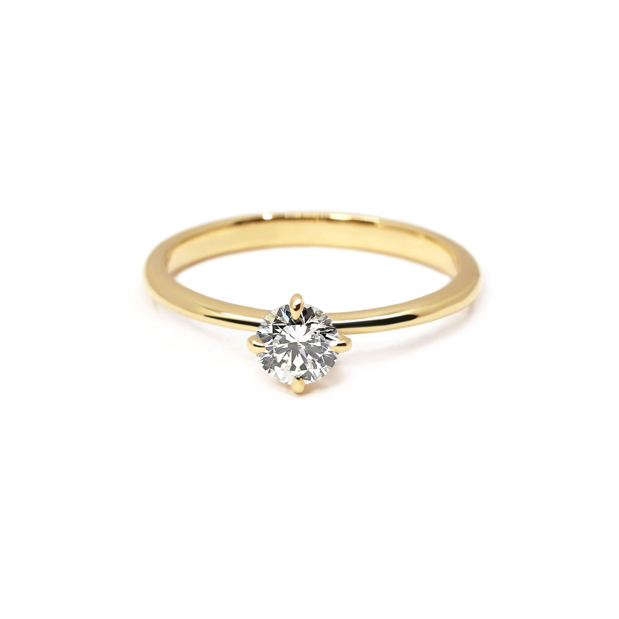 Bague de fiançailles Solitaire 0.41ct or jaune