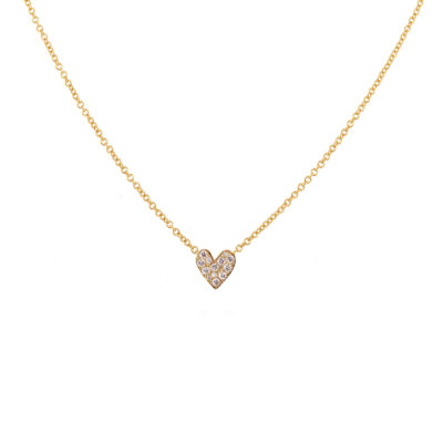 Collier mon Coeur or jaune et diamants