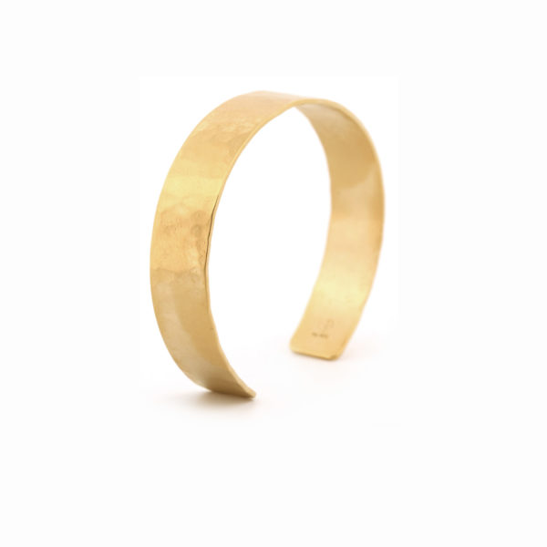bracelet Urban Tribe bande martelée 10mm vermeil-3