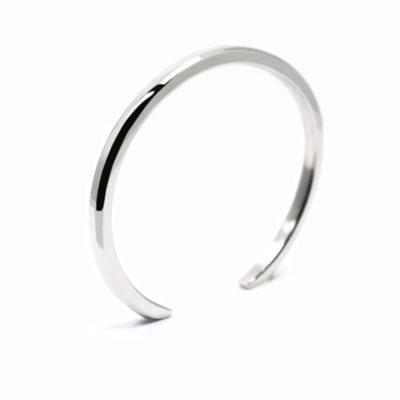 bracelet homme Jul biseauté 4mm argent-2