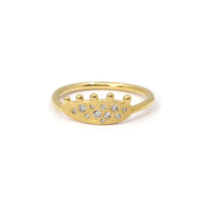 Bague Mystique Galet serti cz #1