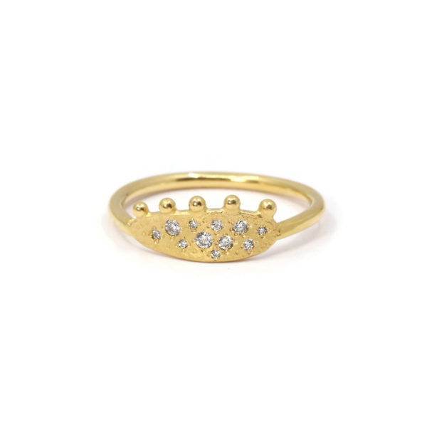 Bague Mystique Galet serti cz #1