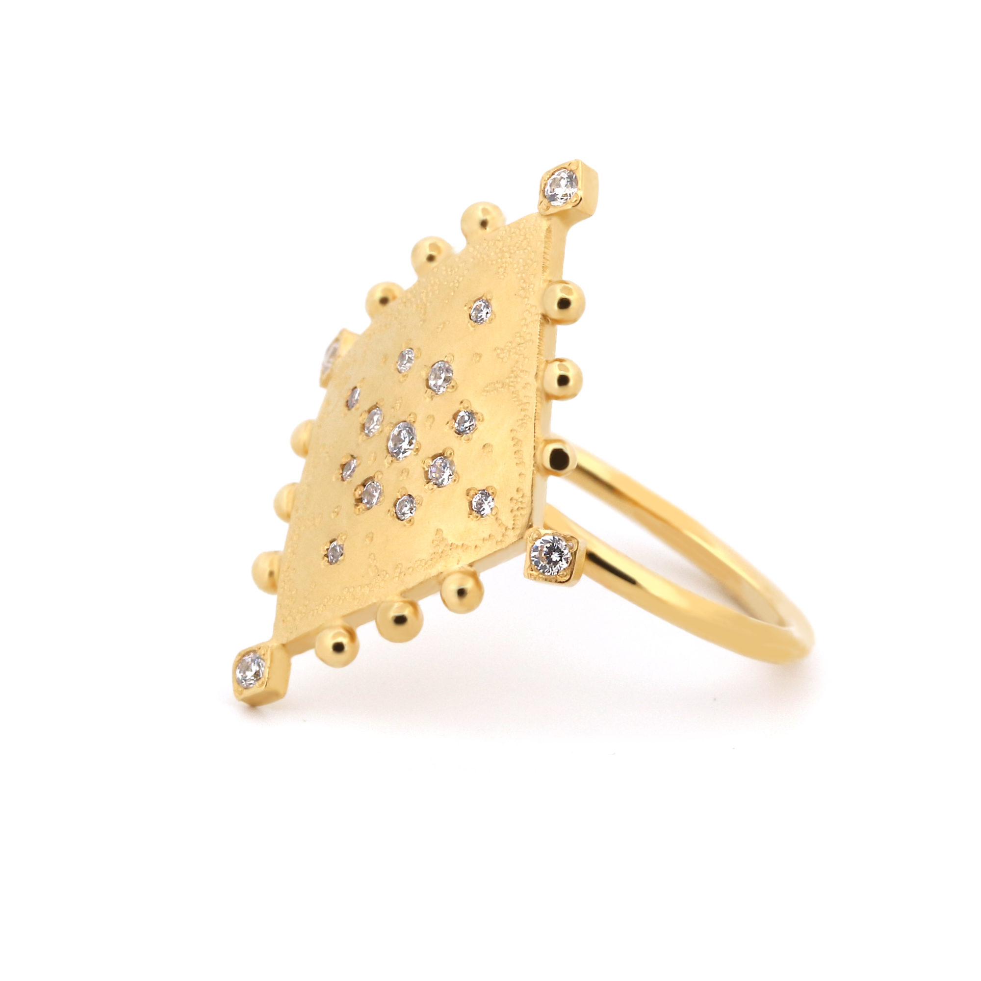 Bague Mystique losange serti cz-2