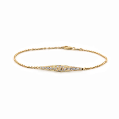 Bracelet Urban Tribe or jaune et diamants 10 ans