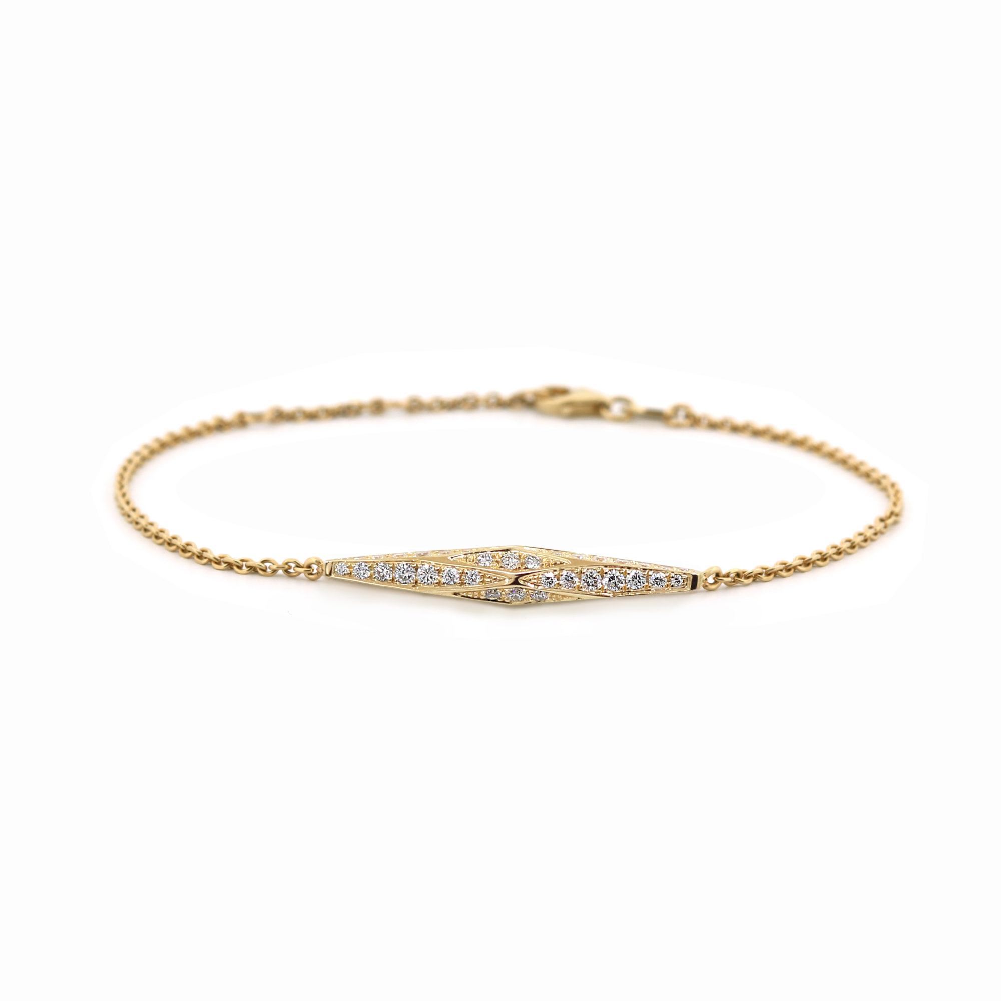Bracelet Urban Tribe or jaune et diamants 10 ans