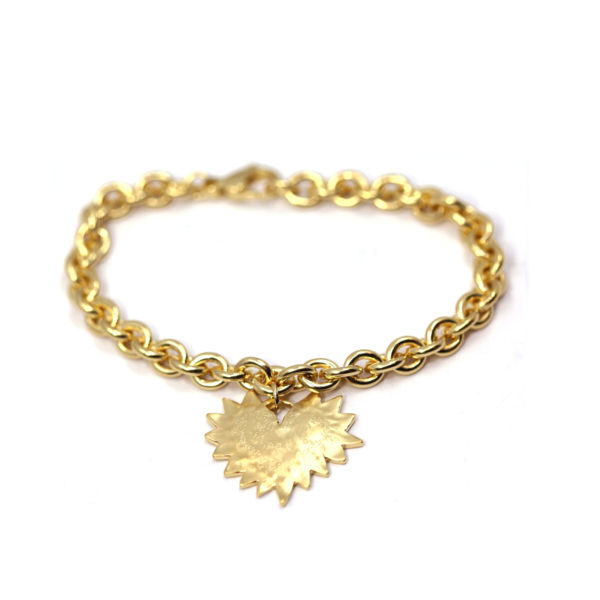 Bracelet gourmette exvoto vermeil