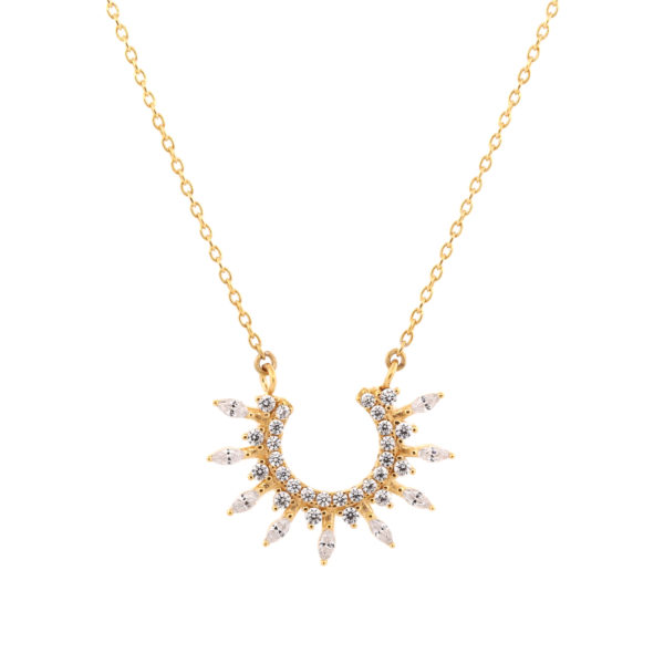 Collier Demi Soleil cz vermeil