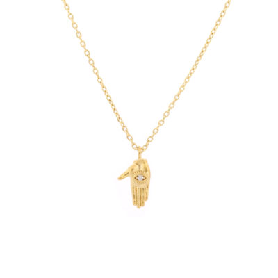 Collier Main cz vermeil