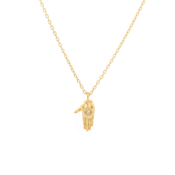 Collier Main cz vermeil