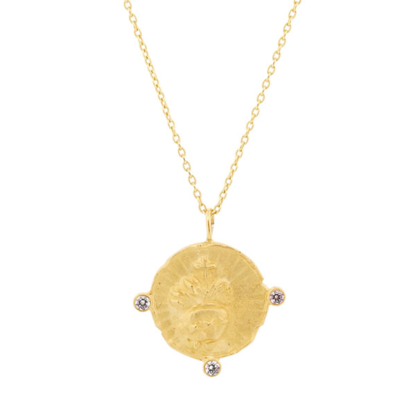 Collier Médaille ExVoto cz et vermeil