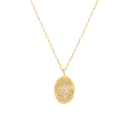 Collier Médaille zircons vermeil