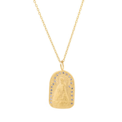 Collier Petite Vierge cz et vermeil