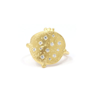 Bague Mystique Galet serti zircons #2