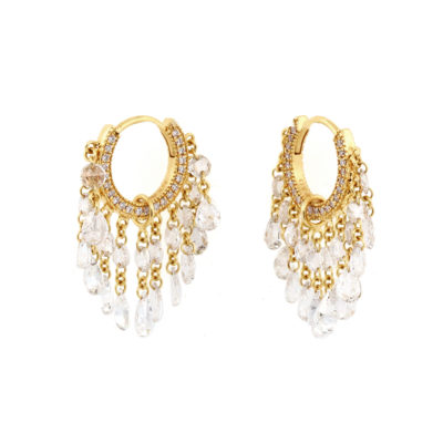 Boucles d'oreilles Shangri-La or jaune et diamants