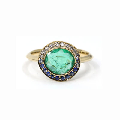 Bague L'Envoutante or jaune et émeraude